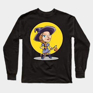 Happy Halloween Young Witch Long Sleeve T-Shirt